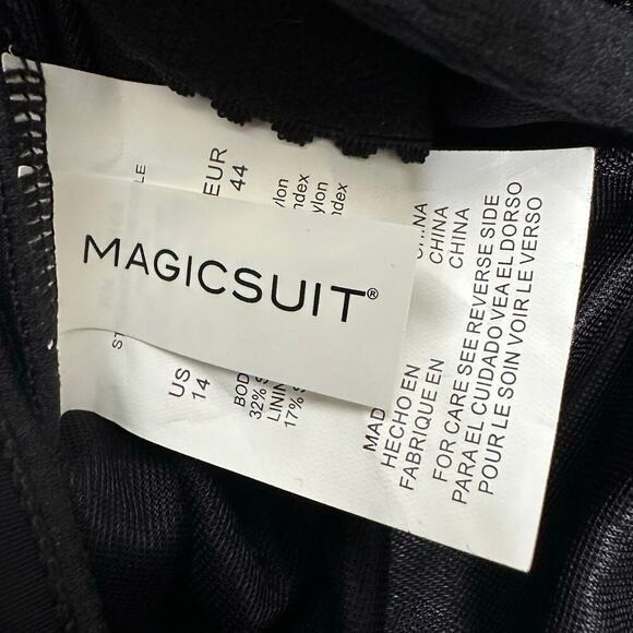 Magicsuit Goddess One Shoulder One Piece Swimsuit Women's Black Size 14 - Picture 5 of 7